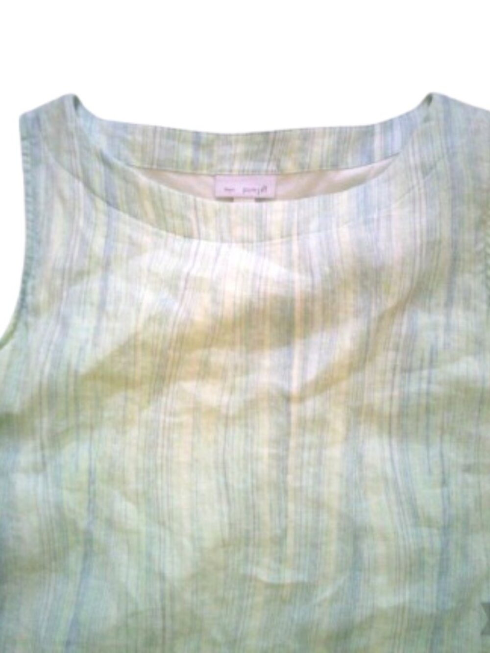 J. Jill Pure Jill 100% Linen Layered  dress Size Large, Lime Green Summer dress - Picture 6 of 7